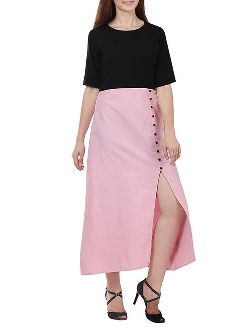 side slit maxi dress - 14123537 - Very Small Image - 1