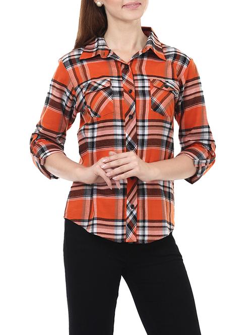 flap pocket checkred shirt - 14123569 - Very Small Image - 1