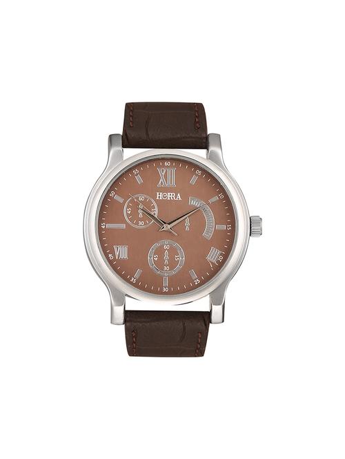 horra round analog dial watch - 14123678 - Very Small Image - 1