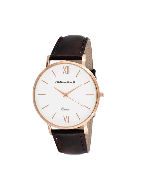 nucleus analog round white dial watch - 14124245 - Very Small Image - 1