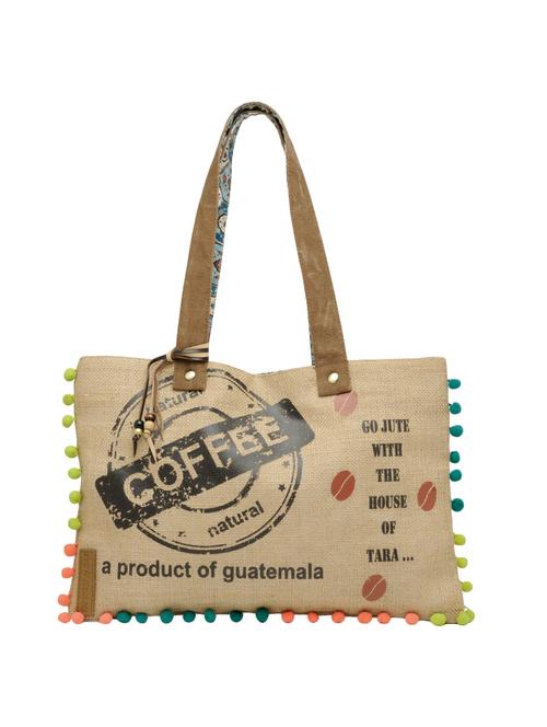 beige jute regular tote - 14124322 - Very Small Image - 1