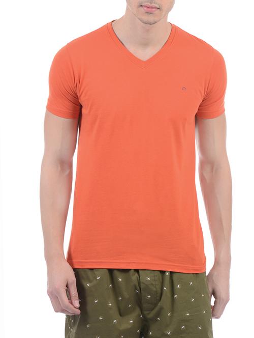 orange solid t-shirt - 14124533 - Very Small Image - 1