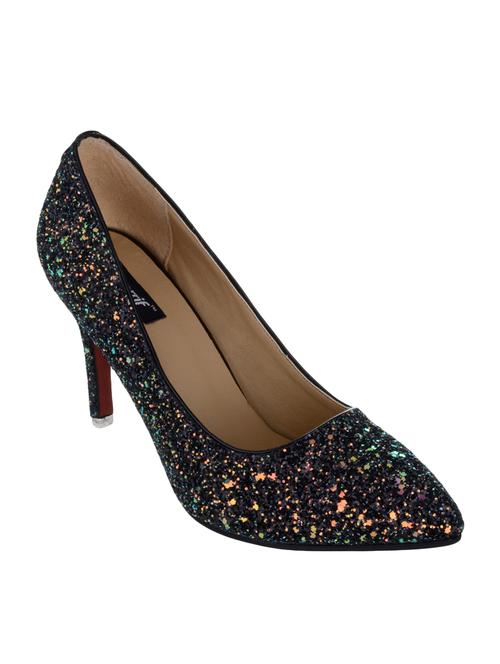 black faux leather slip on pumps - 14125512 - Very Small Image - 1