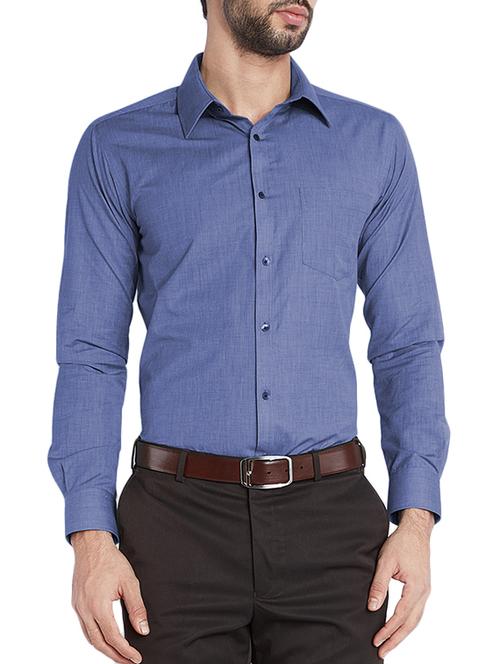 dark blue polyester blend formal shirt - 14125746 - Very Small Image - 1