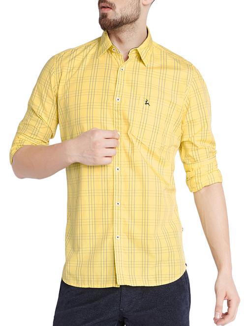 yellow cotton casual shirt - 14126693 - Very Small Image - 1