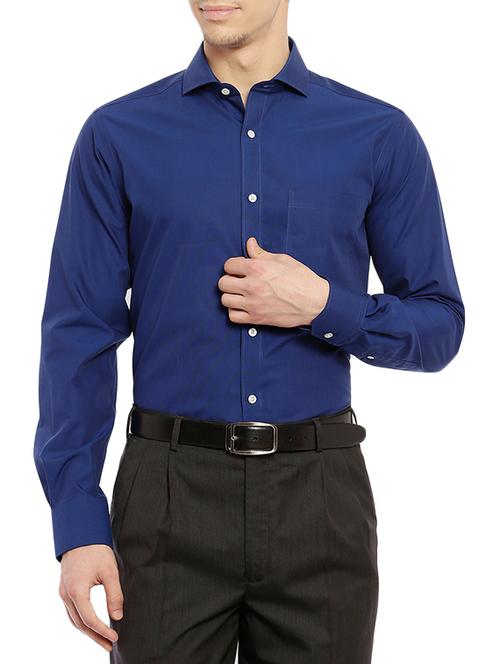 blue cotton formal shirt - 14128185 - Very Small Image - 1