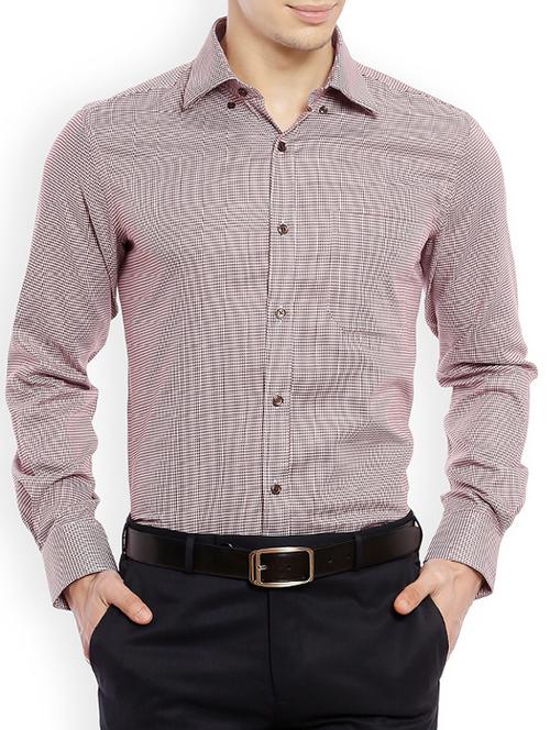 brown cotton formal shirt - 14128423 - Very Small Image - 1