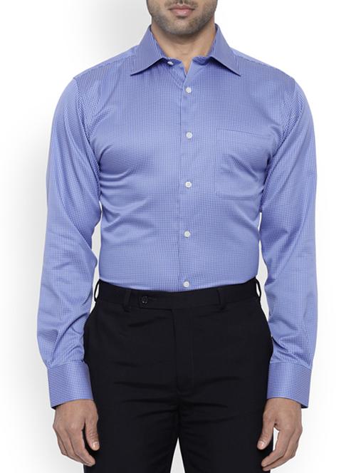 blue cotton formal shirt - 14128435 - Very Small Image - 1