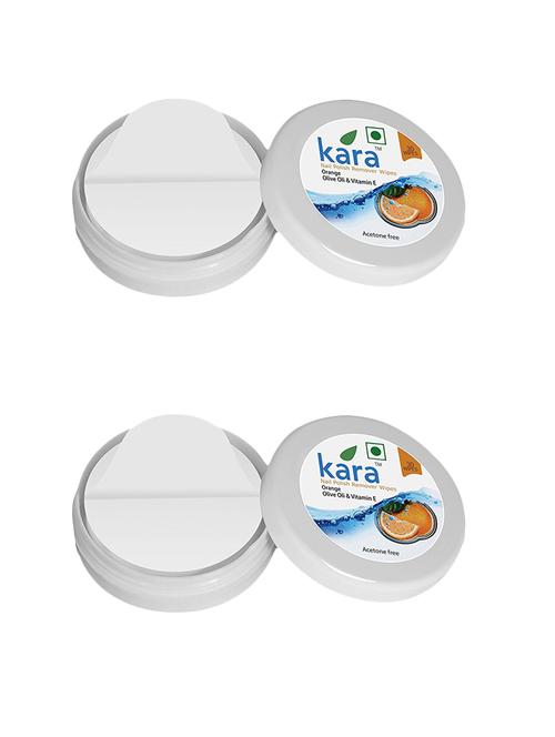 kara wipes nail polish remover, orange (pack of 2) - 14128494 - Very Small Image - 1