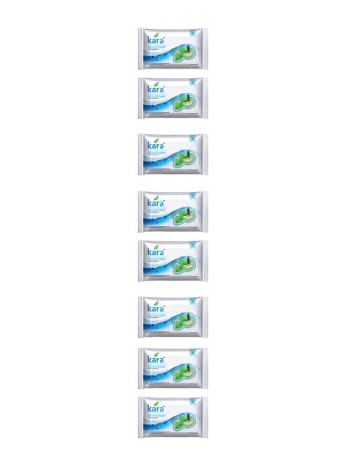 kara refreshing facial wipes - viscose fibre - aloe vera & mint - 20pcs (pack of 8) - 14128541 - Very Small Image - 1