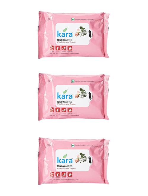 kara toning wipes with rose & thyme - 14128551 - Very Small Image - 1