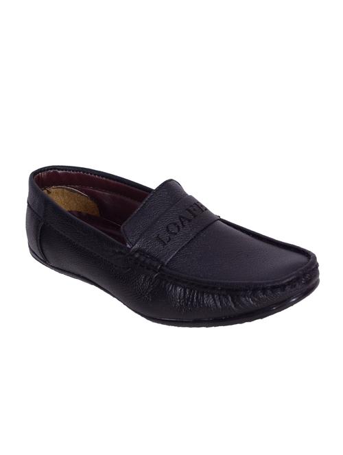 black leatherette slip on loafer - 14130476 - Very Small Image - 1