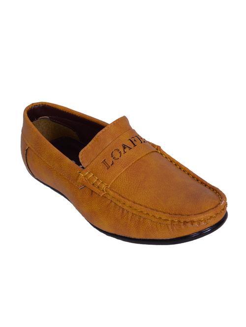 tan leatherette slip on loafer - 14130478 - Very Small Image - 1