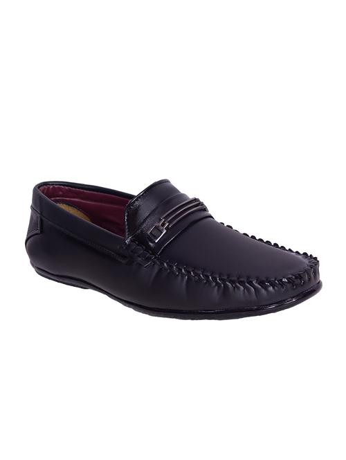 black leatherette slip on loafer - 14130479 - Very Small Image - 1