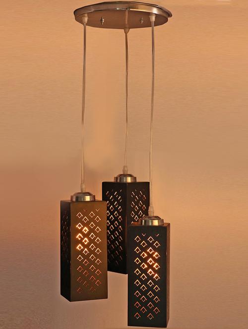 unbreakable exclusive colorful wooden decorative pendant triple hanging ceiling light lamp - 14131178 - Very Small Image - 1