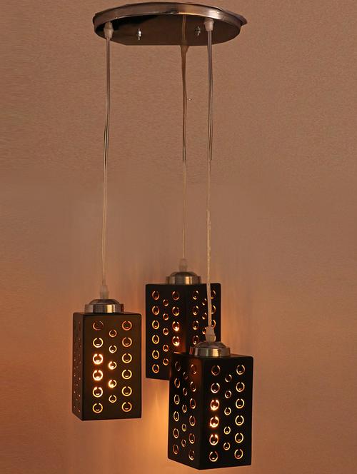 unbreakable exclusive colorful wooden decorative pendant triple hanging ceiling light lamp - 14131182 - Very Small Image - 1