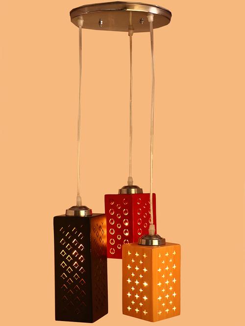 unbreakable exclusive colorful wooden decorative pendant triple hanging ceiling light lamp - 14131189 - Very Small Image - 1