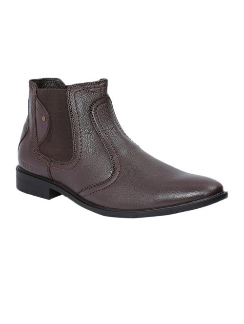 brown leather slip on boots - 14131863 - Very Small Image - 1