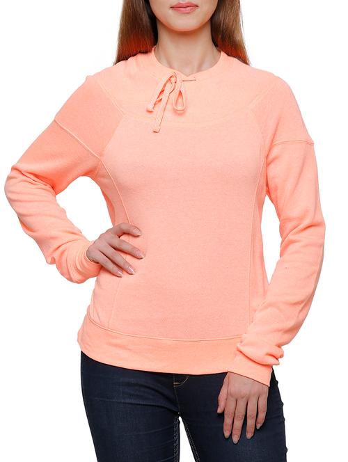 orange cotton casual sweatshirt - 14132583 - Very Small Image - 1