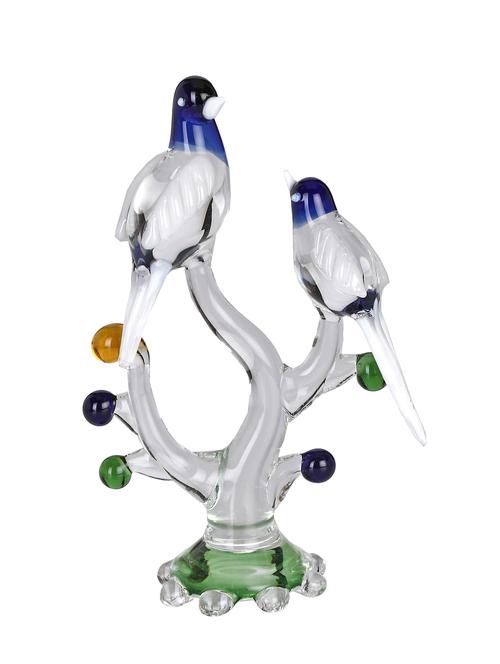 crystal shining clear glass natural love birds pair - 14134586 - Very Small Image - 1