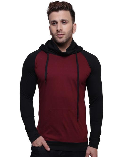 red color block raglan sweatshirt - 14134730 - Very Small Image - 1
