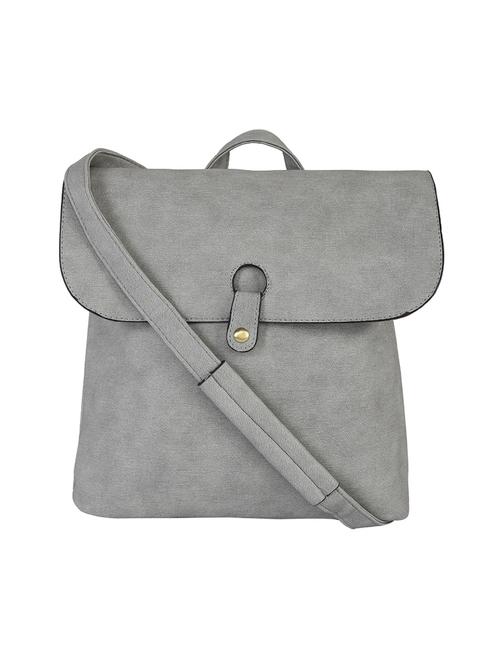 grey leatherette regular backpack - 14134771 - Very Small Image - 1