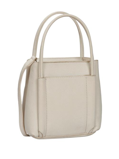 beige leatherette regular handbag - 14135655 - Very Small Image - 1