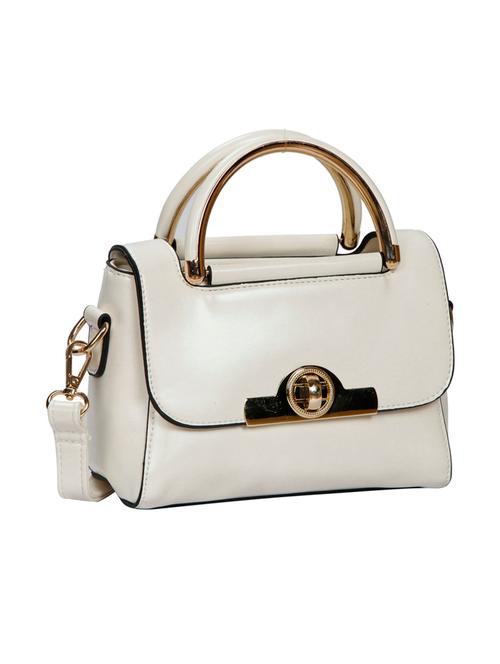 white leatherette regular sling bag - 14135660 - Very Small Image - 1