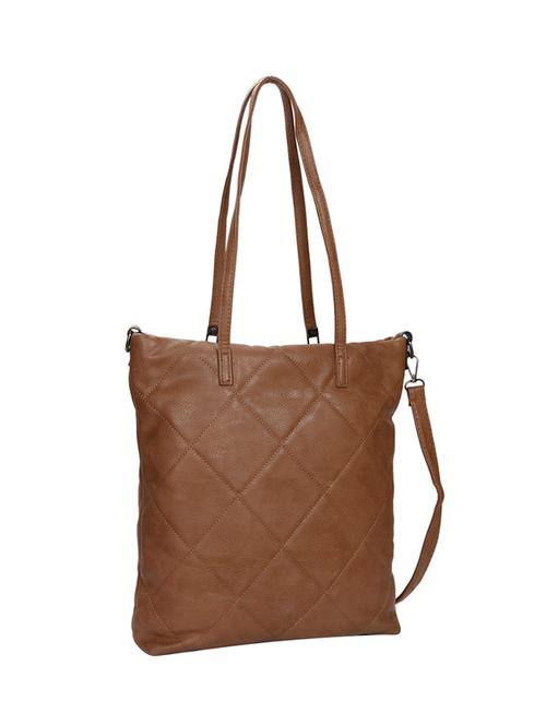 brown leatherette regular tote - 14135664 - Very Small Image - 1