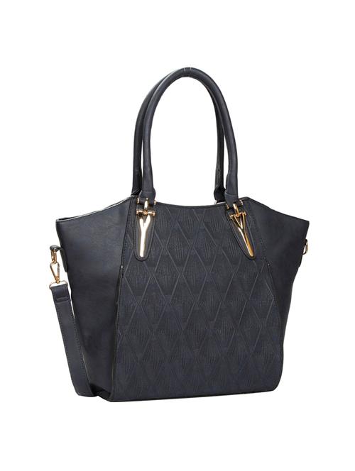 blue leatherette regular tote - 14135668 - Very Small Image - 1