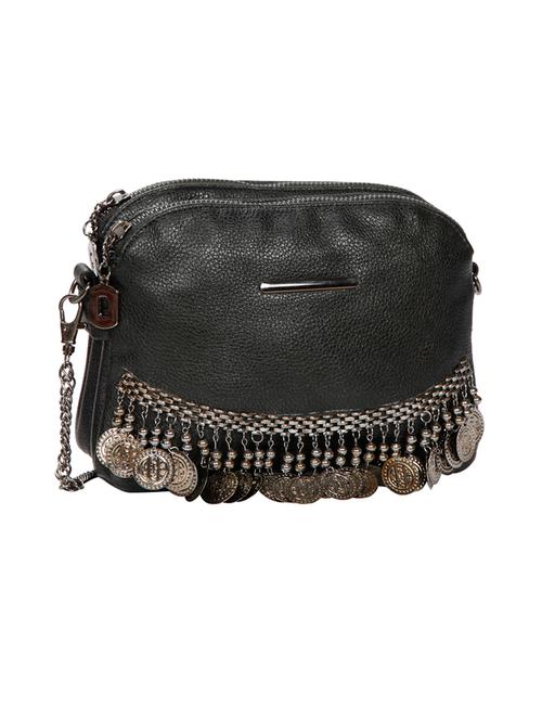 black leatherette regular sling bag - 14135691 - Very Small Image - 1