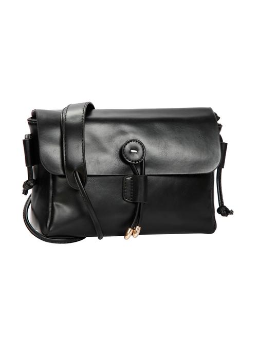 black leatherette regular sling bag - 14135709 - Very Small Image - 1