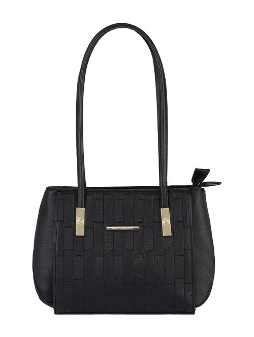 black leatherette regular handbag - 14135802 - Very Small Image - 1