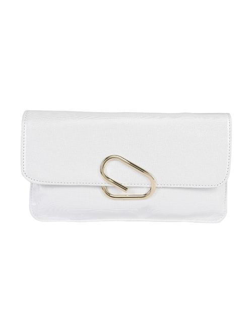 white leatherette clutch - 14136009 - Very Small Image - 1