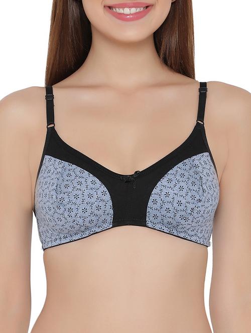 blue cotton regular bra - 14136501 - Very Small Image - 1