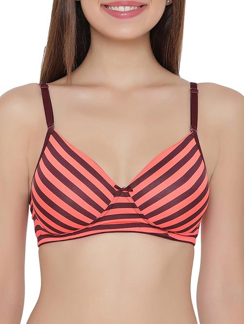 orange polyamide tshirt bra - 14136519 - Very Small Image - 1