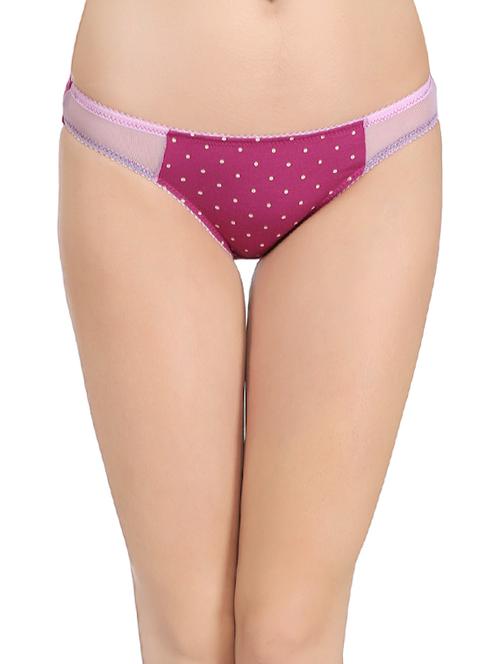 pink cotton bikini panty - 14136598 - Very Small Image - 1