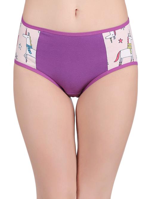 purple cotton hipster panty - 14136670 - Very Small Image - 1