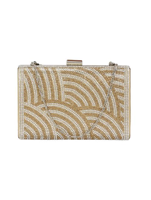 gold satin clutch - 14137396 - Very Small Image - 1