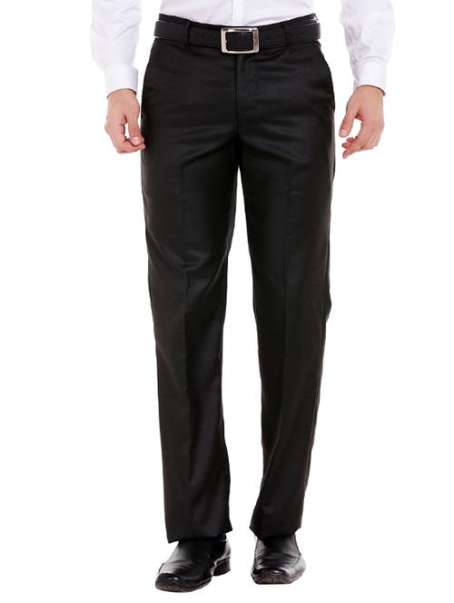 black polyester blend formal trouser - 14137554 - Very Small Image - 1