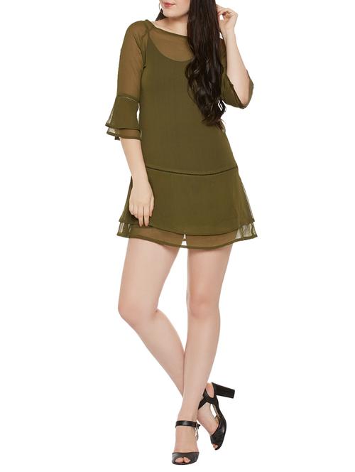 green drop waist dress - 14137707 - Very Small Image - 1