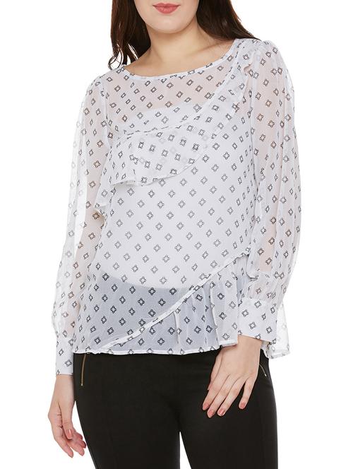 long sleeved ruffled top - 14137755 - Very Small Image - 1