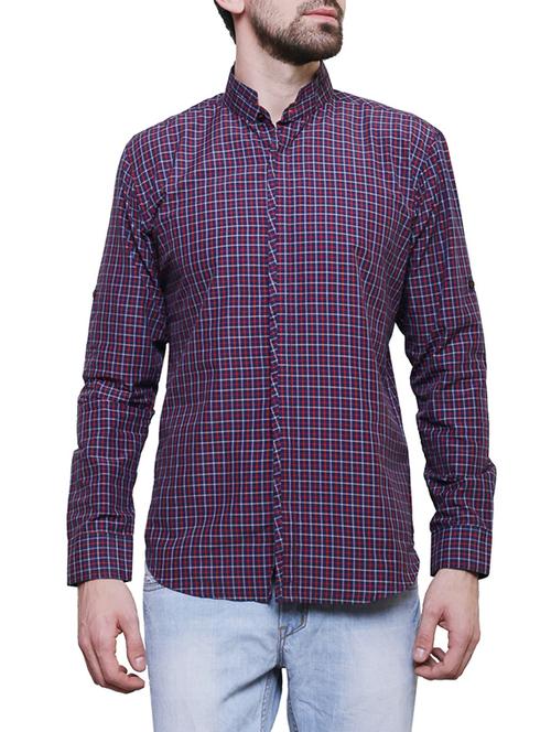 blue cotton casual shirt - 14138485 - Very Small Image - 1
