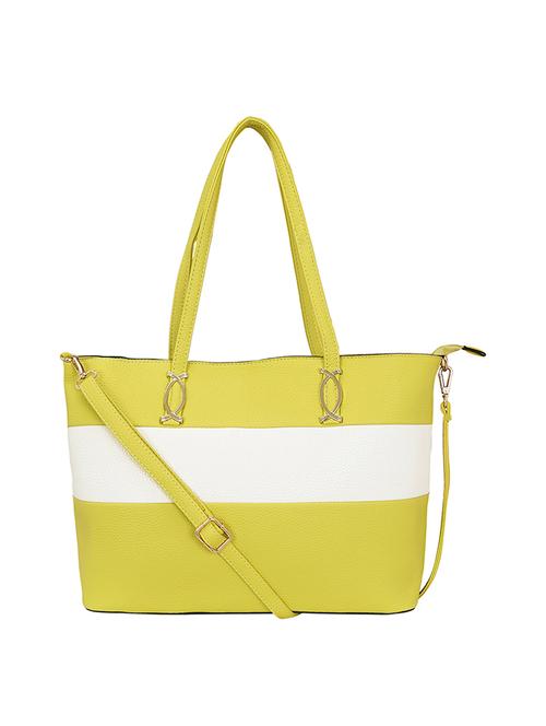 yellow leatherette regular handbag - 14139033 - Very Small Image - 1