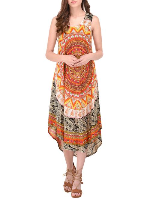 multi colored rayon asymmetric kurta - 14142489 - Very Small Image - 1