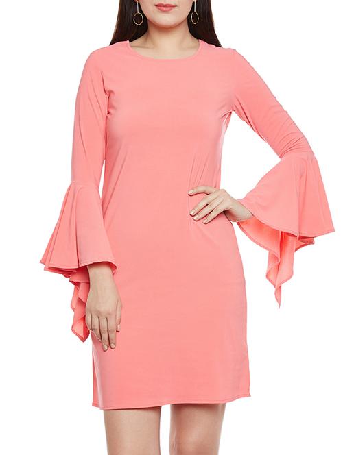 bell sleeved sheath dress - 14142509 - Very Small Image - 1
