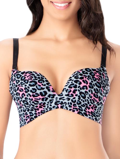animal print push up bra - 14142700 - Very Small Image - 1