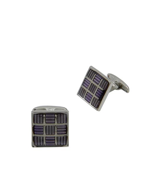 violet metal cufflink - 14144262 - Very Small Image - 1