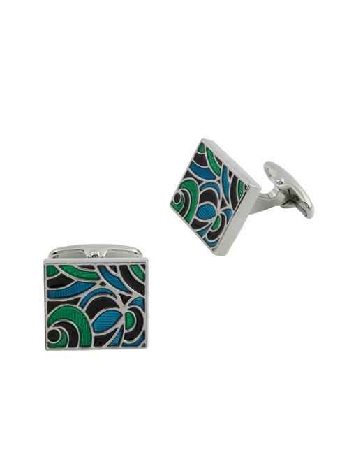 green metal cufflink - 14144291 - Very Small Image - 1