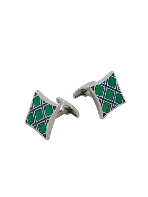 green metal cufflink - 14144296 - Very Small Image - 1